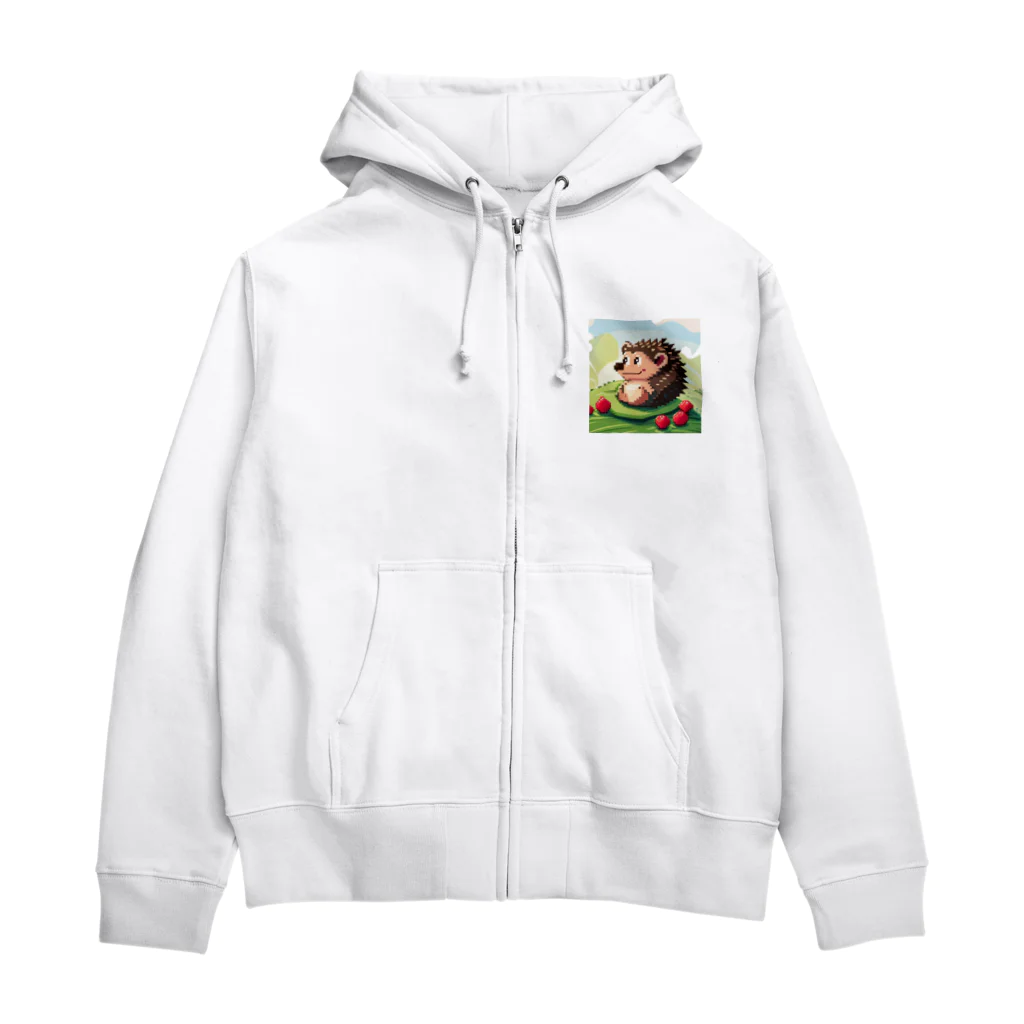 エリー💎好きで稼ぐ副業ソムリエ社長のピクニックをするハリネズミ Zip Hoodie