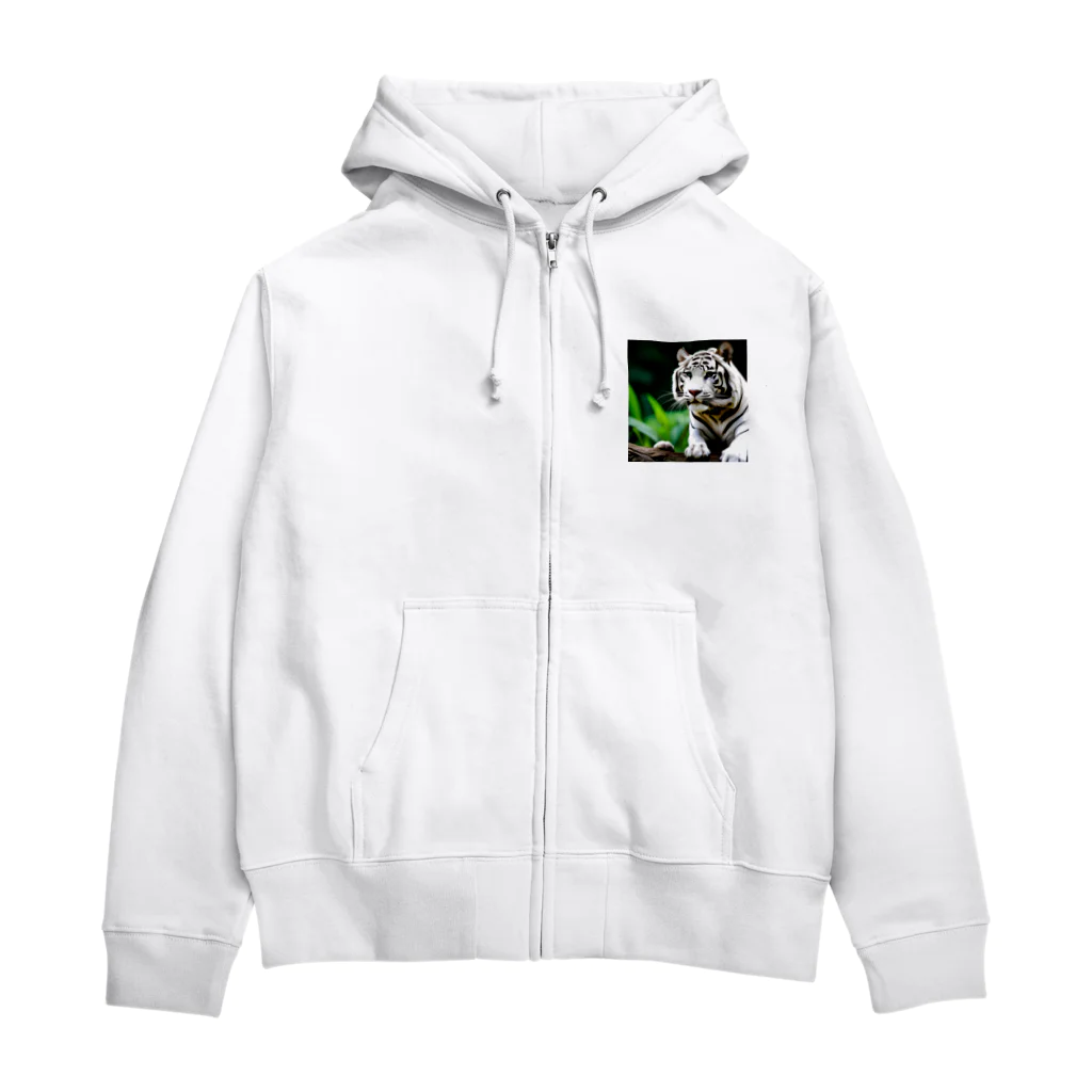 ショップルのホワイトタイガー グッズ プレミアムコレクション Zip Hoodie