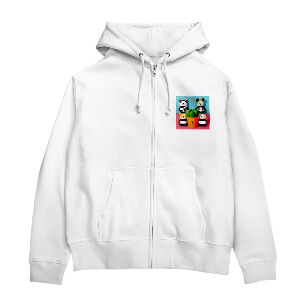 ZARAMEのぱんくま Zip Hoodie