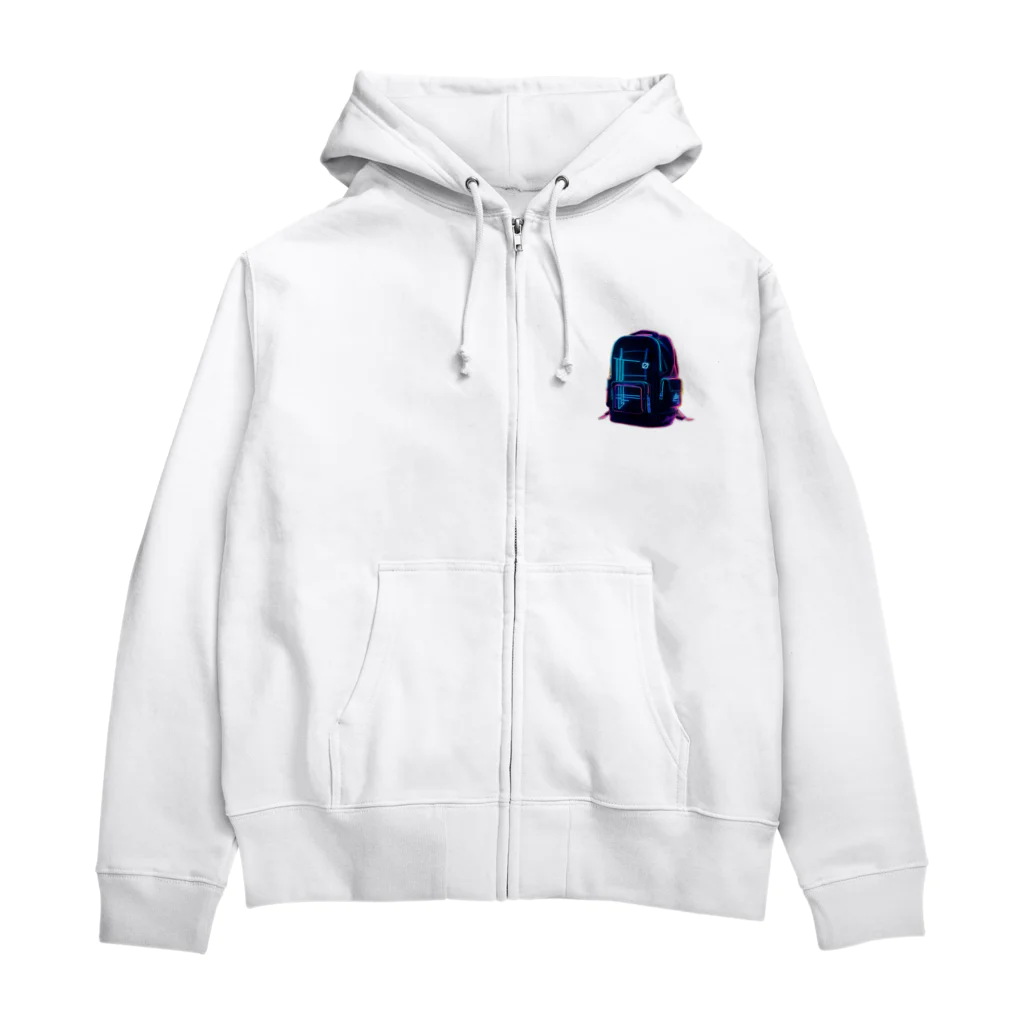 LotusLeafLoomのネオンカラーバックパック Zip Hoodie