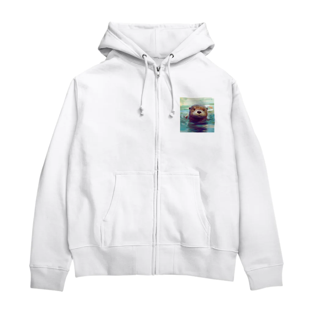 いらすとグッズのカワウソ Zip Hoodie