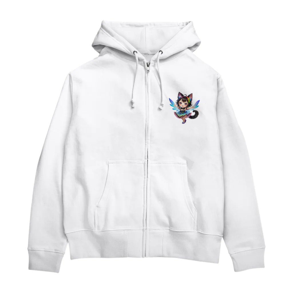 NexDreamの妖精のハロウィンフェス（黒猫2） Zip Hoodie