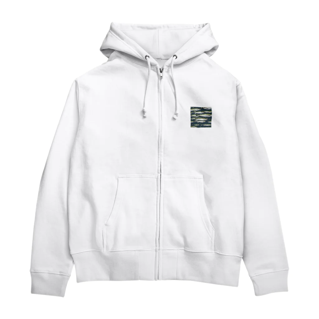 空と海の釣り好きサワラ Zip Hoodie