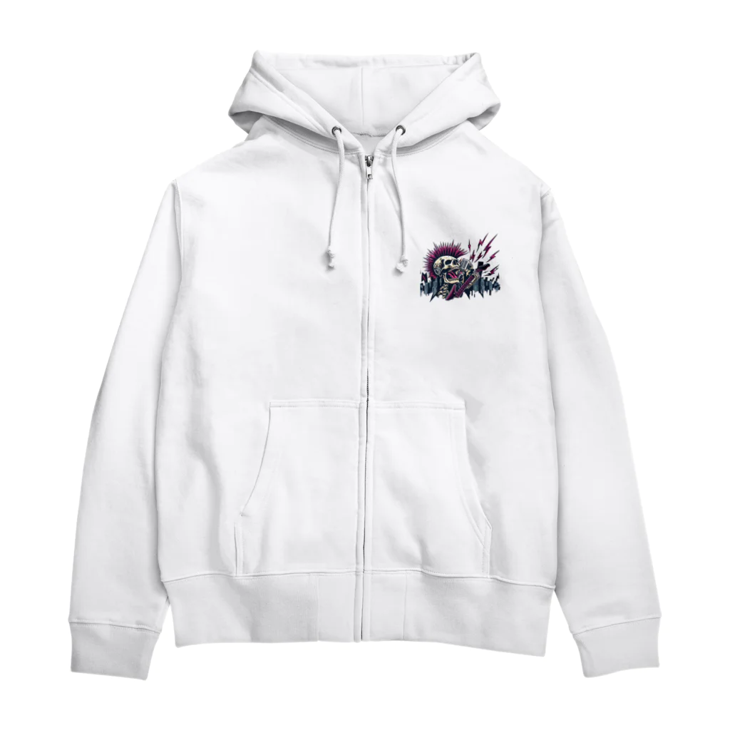 LABO-02のロックスカル Zip Hoodie