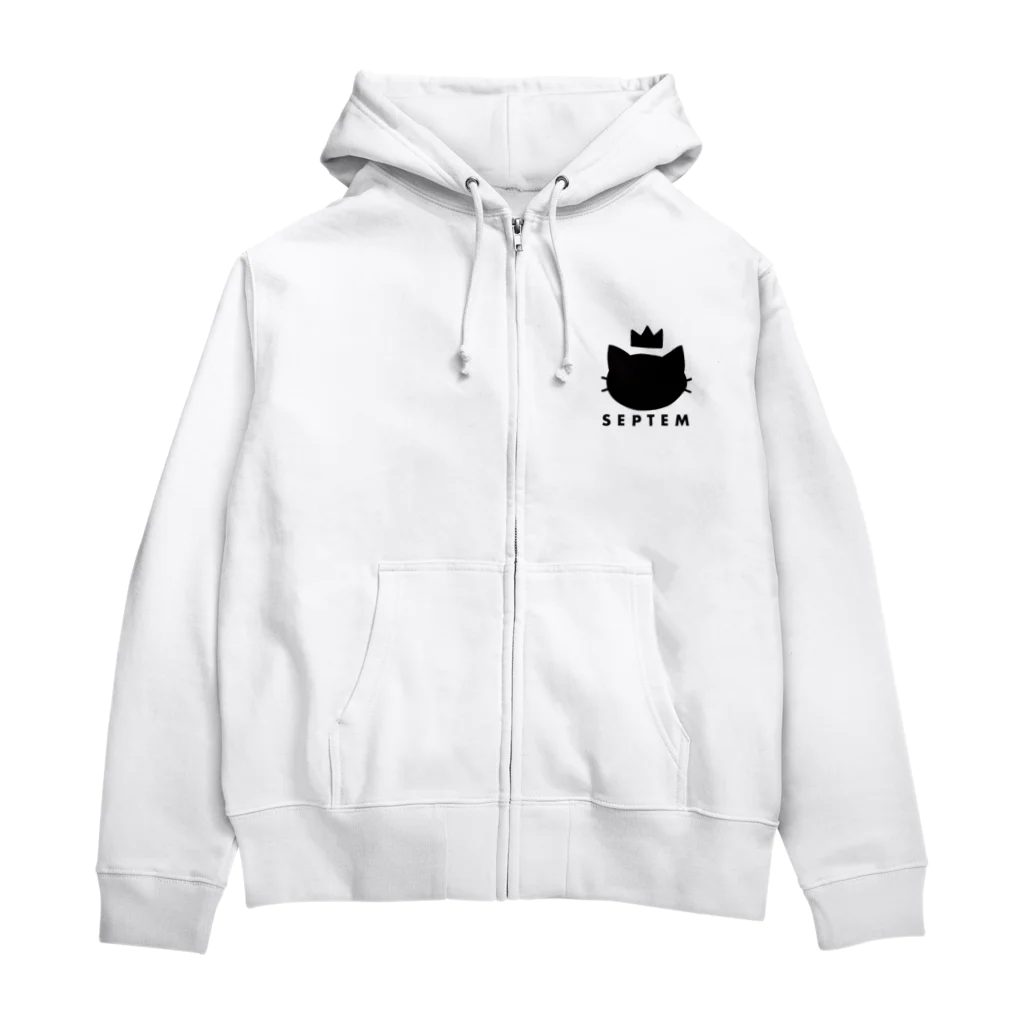 SEPTEMのSEPTEM(黒) Zip Hoodie