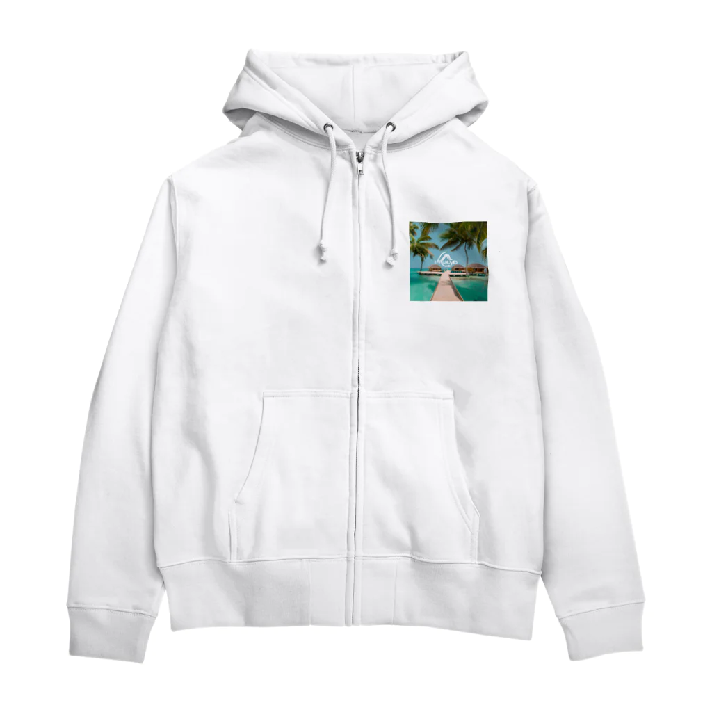 Totally-Fascinatingのモルディブビーチバンガロー Zip Hoodie