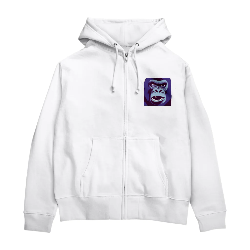 tatusiku-shopのガチギレごりら Zip Hoodie