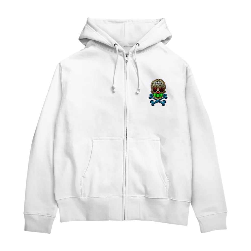 Hinakagoのメキシカンスカル Zip Hoodie