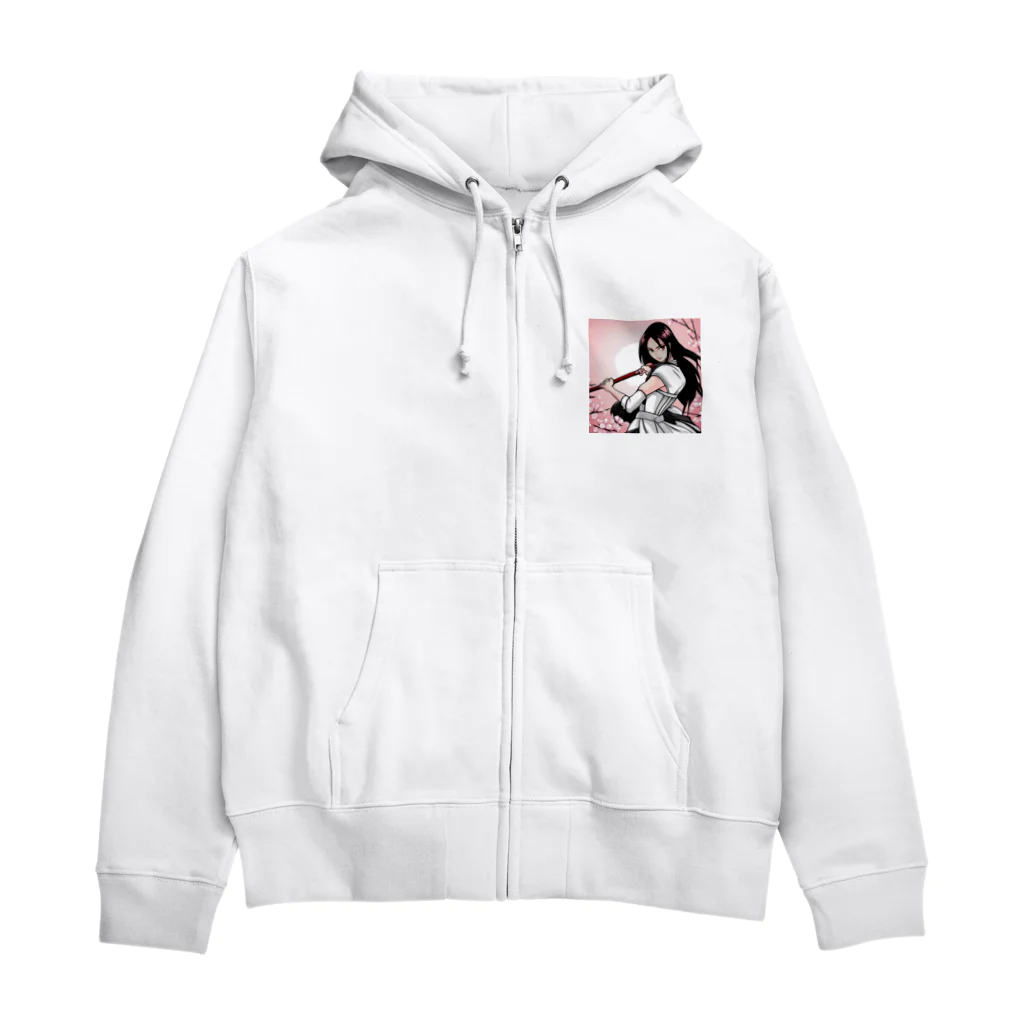 maco9486の女戦士 Zip Hoodie