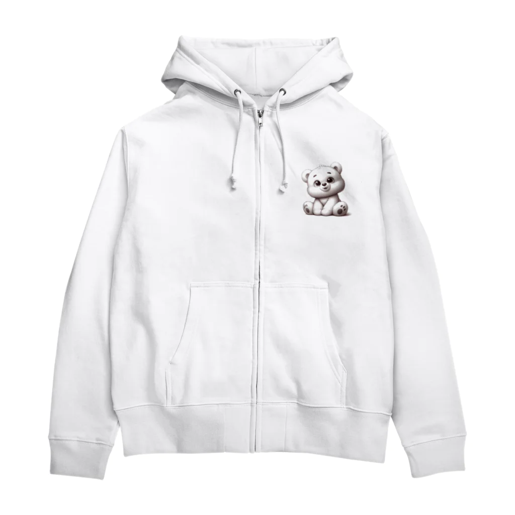 ぷにぷにのふわふわ熊さん Zip Hoodie