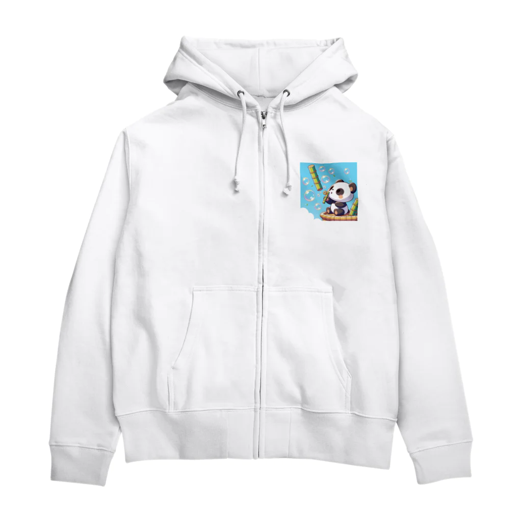 ぷにぷにのシャボン玉パンダくん Zip Hoodie