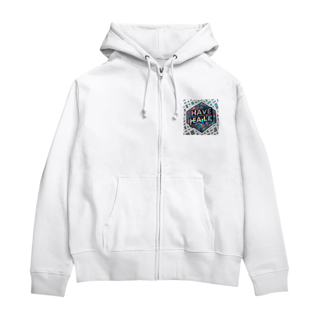 yusaki55maikingのホロジオメトリック Zip Hoodie