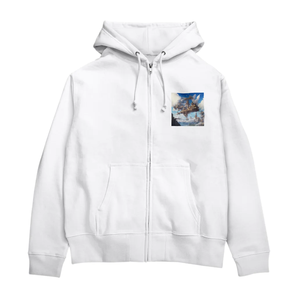 SetsunaAIの空に浮かぶ島のファンタジーグッズ Zip Hoodie