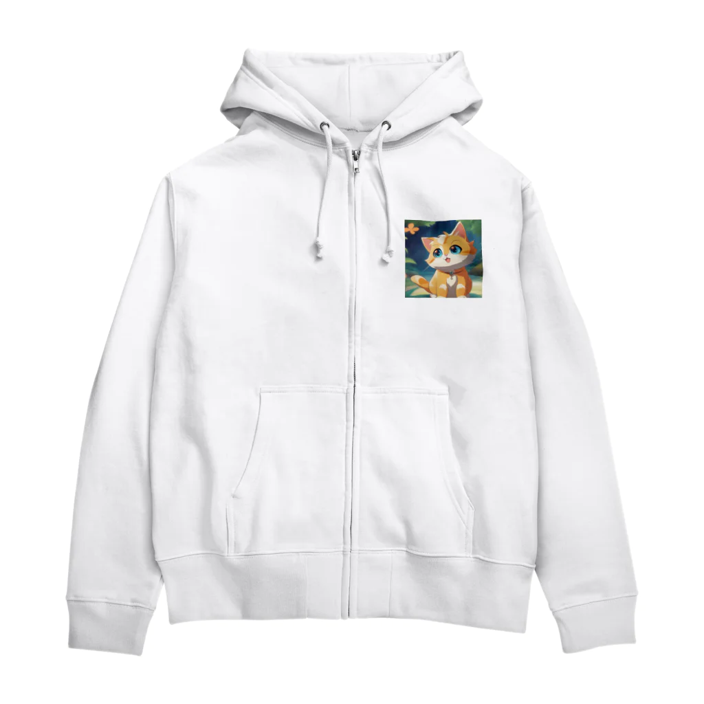 kumatakoのにゃんこ Zip Hoodie