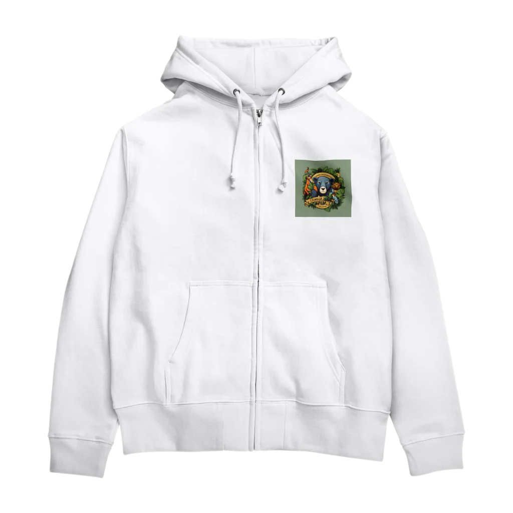 0413otoの動物たちのロゴマークグッズ Zip Hoodie