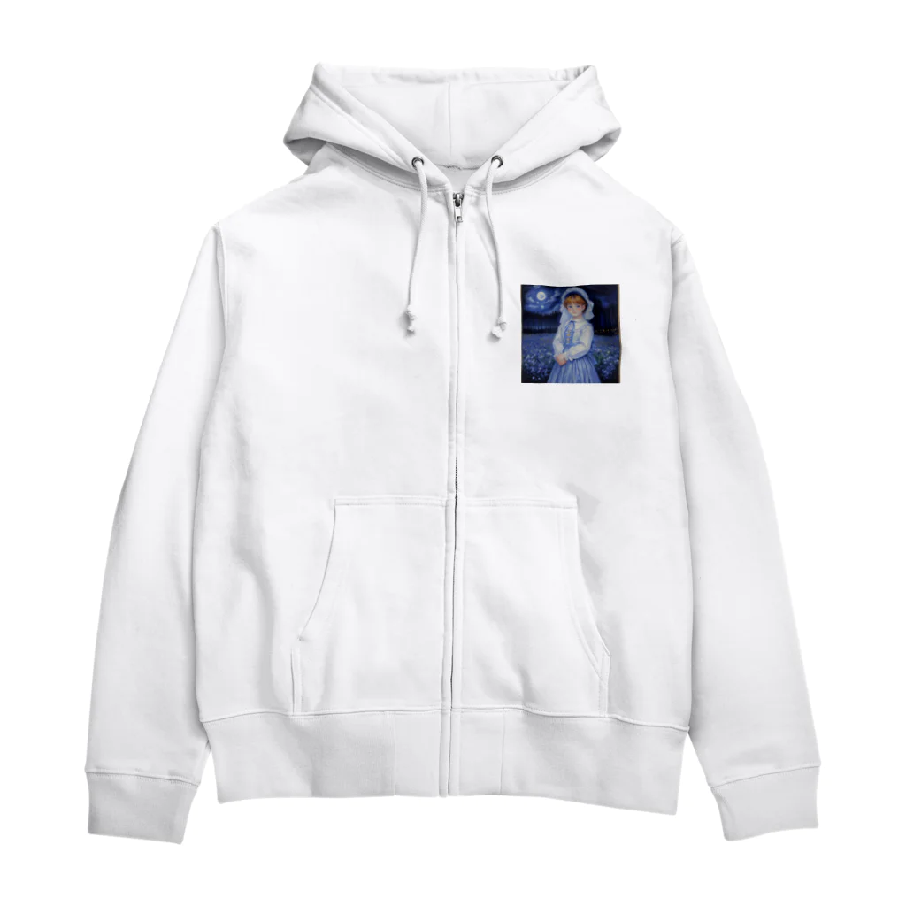 ZZRR12の月と共に輝く美女 Zip Hoodie