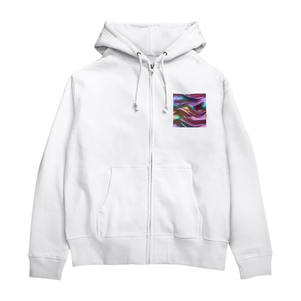 Kumamanのオーロラシルク Zip Hoodie