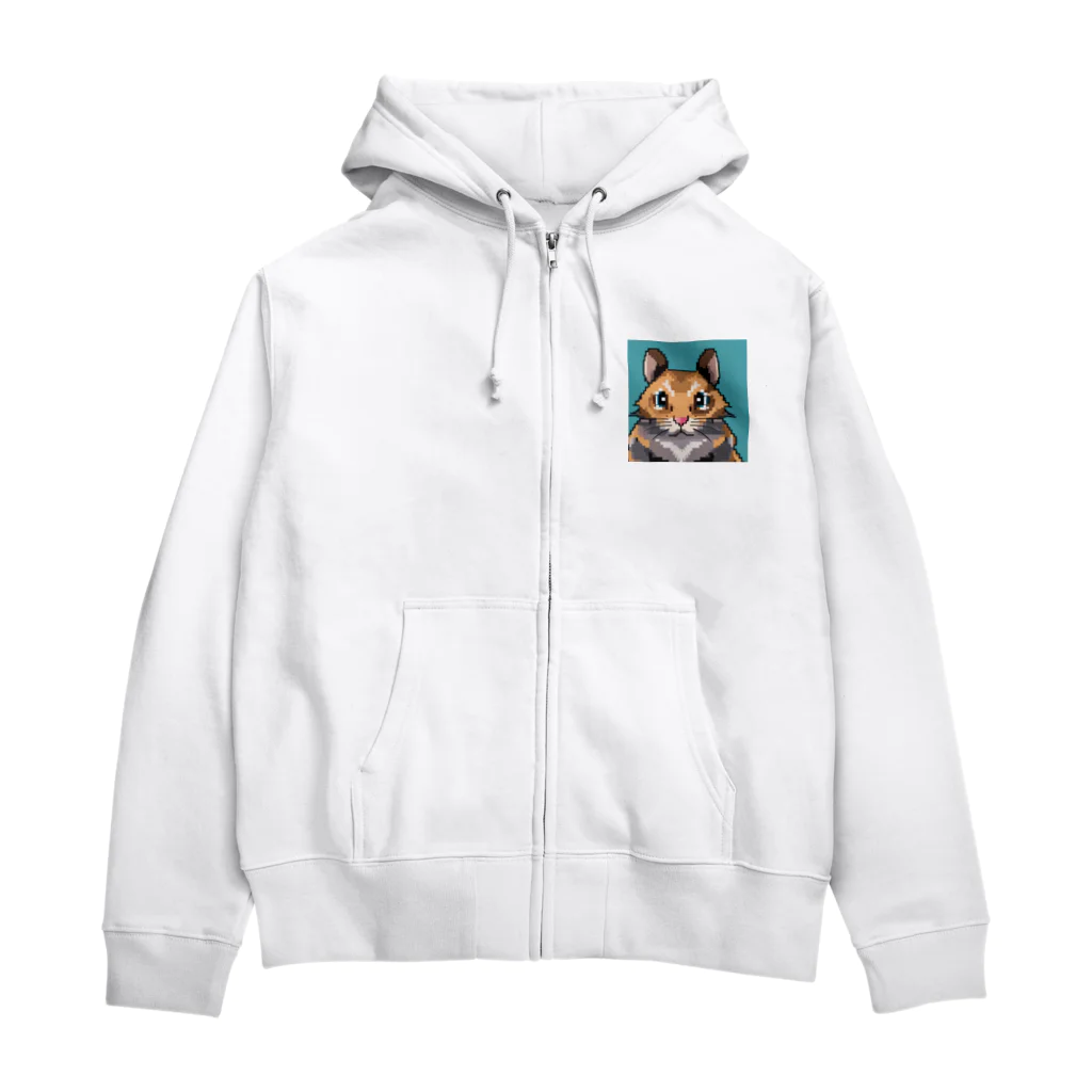 koba777のドット絵デグー Zip Hoodie