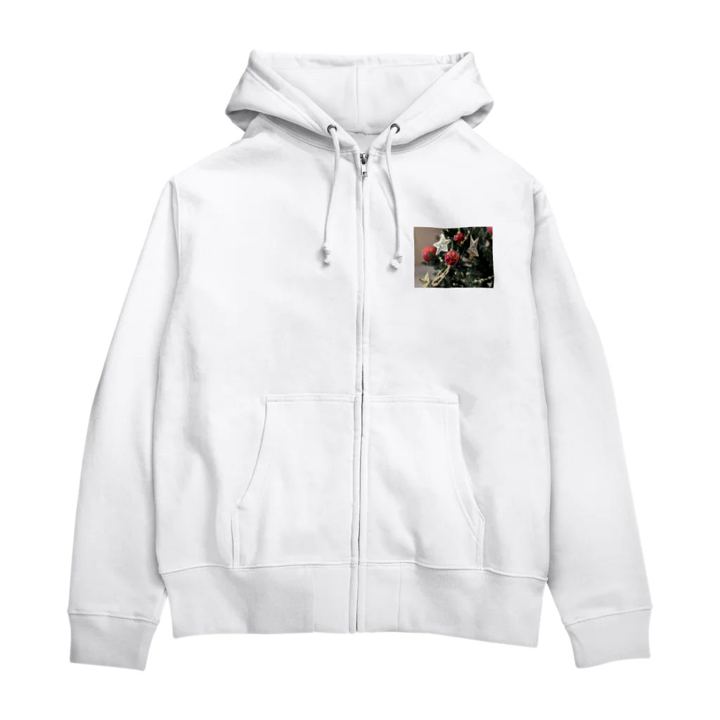 animaroomのクリスマスツリーの飾り Zip Hoodie