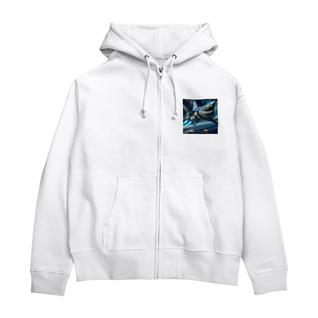 RISE　CEED【オリジナルブランドSHOP】のサメの宇宙船 Zip Hoodie