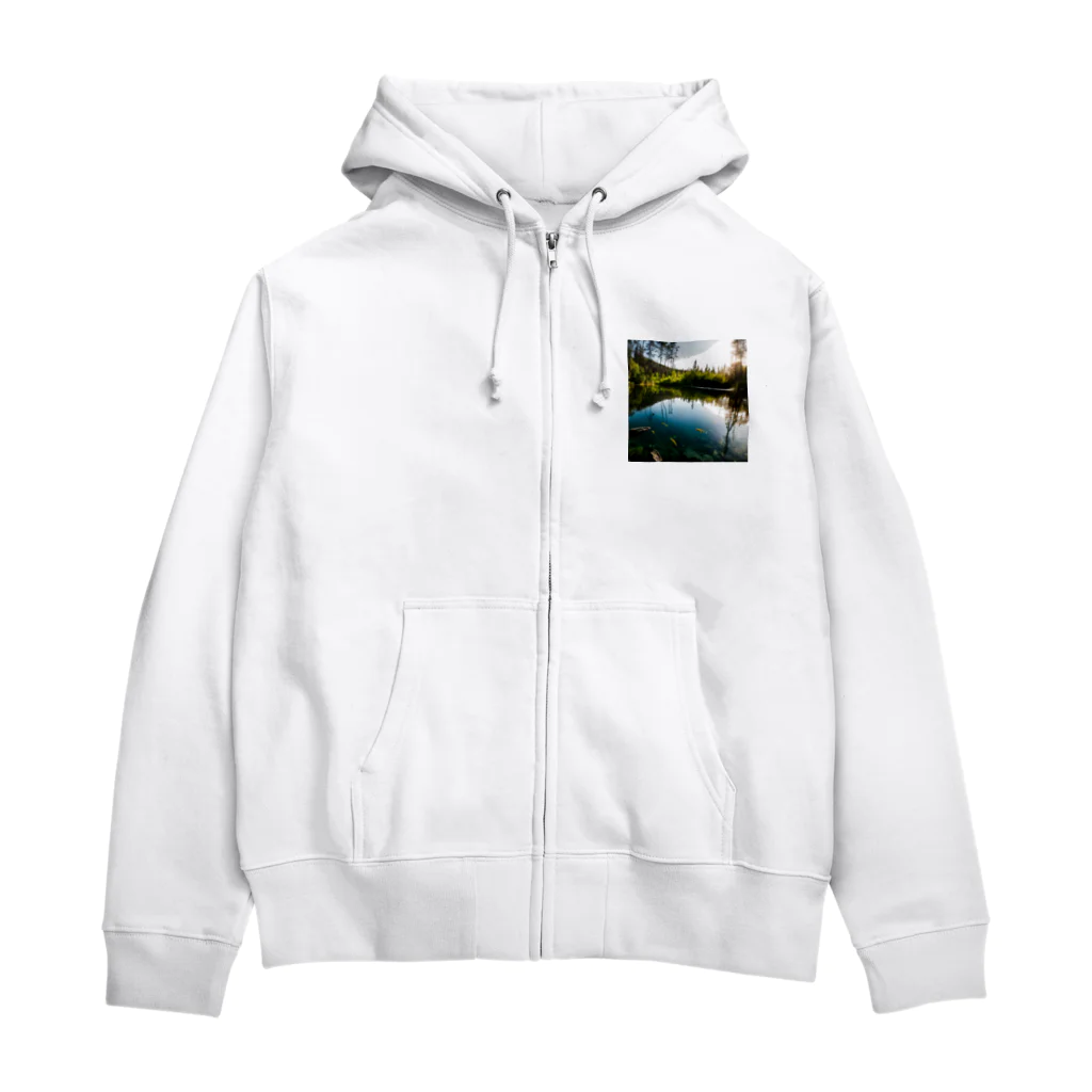 No Fishing No Life のここで釣りをさせて下さい! Zip Hoodie