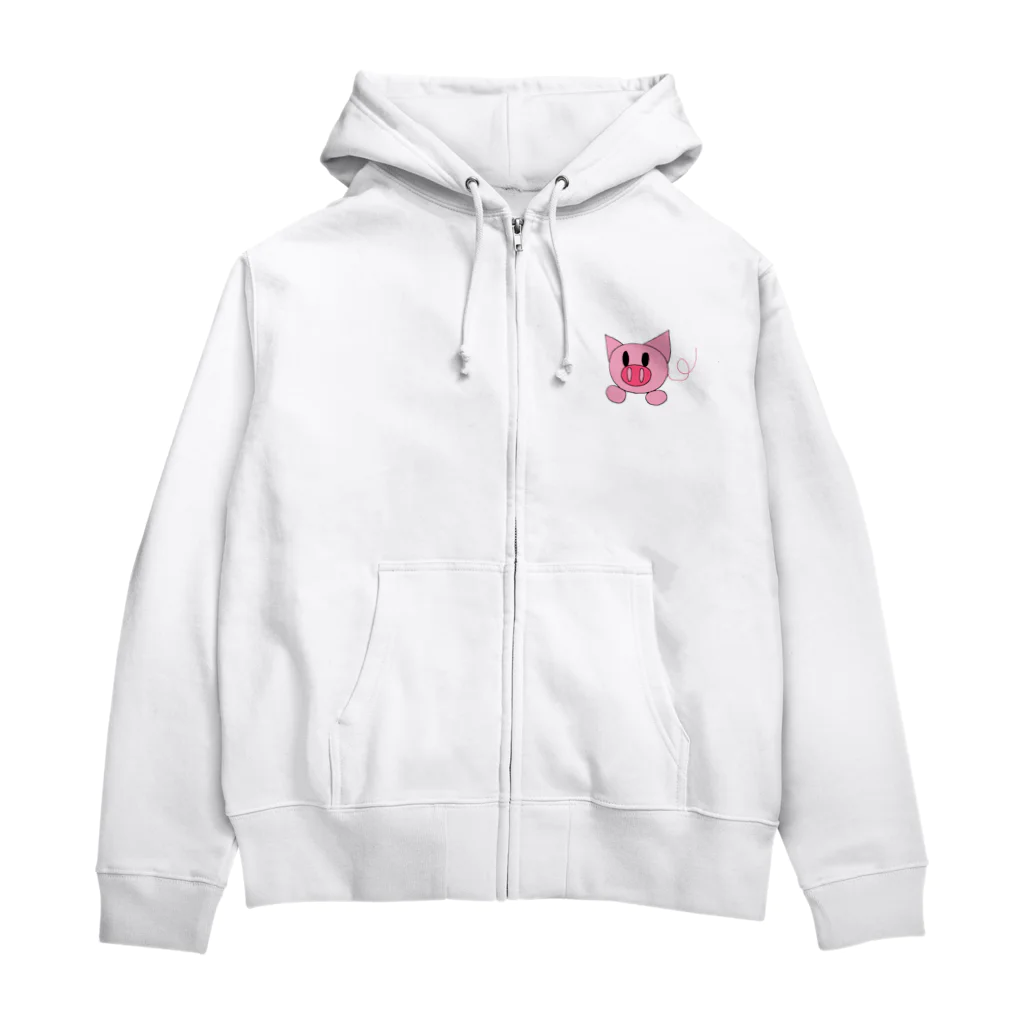 くんくんのお店のゆきーこブタ Zip Hoodie