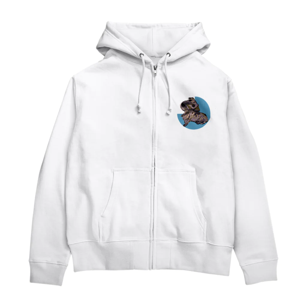 ハリー君のドット絵犬 Zip Hoodie