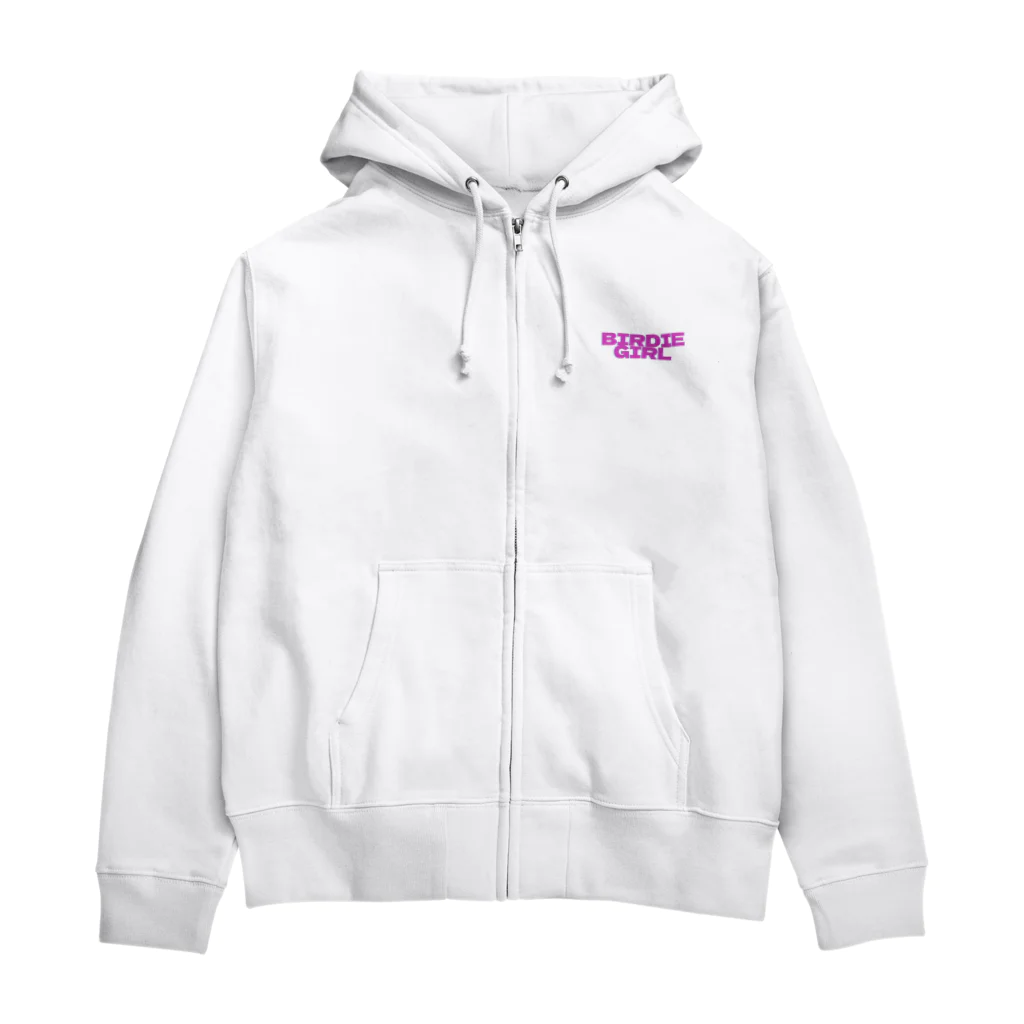 BIRDIE_GIRLのバーディーガールロゴ Zip Hoodie