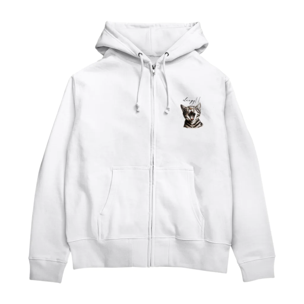 はんなり女史の眠たい猫 Zip Hoodie