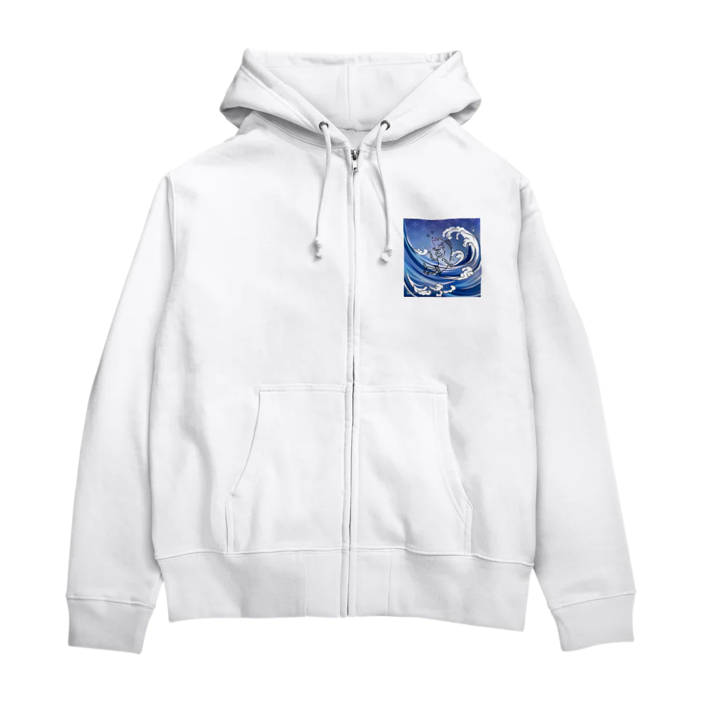 3tomo6's shopのさかなクン 今日もがんばる Zip Hoodie