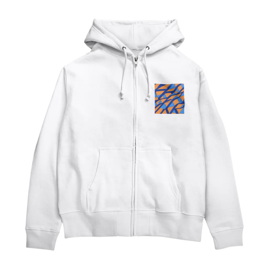 理系大学院生の出力のティールオレンジ Zip Hoodie