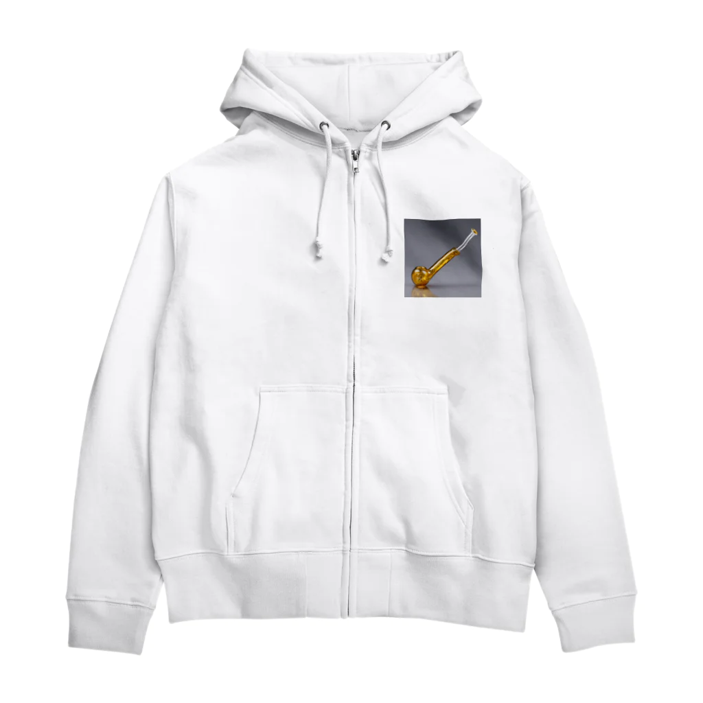 No Fishing No Life のガラスパイプ3 Zip Hoodie