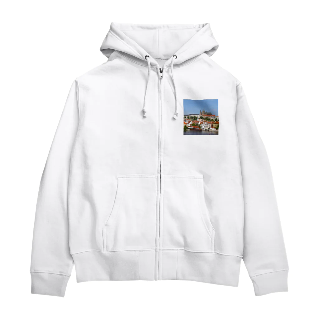 bitpiyoのプラハ城 Zip Hoodie