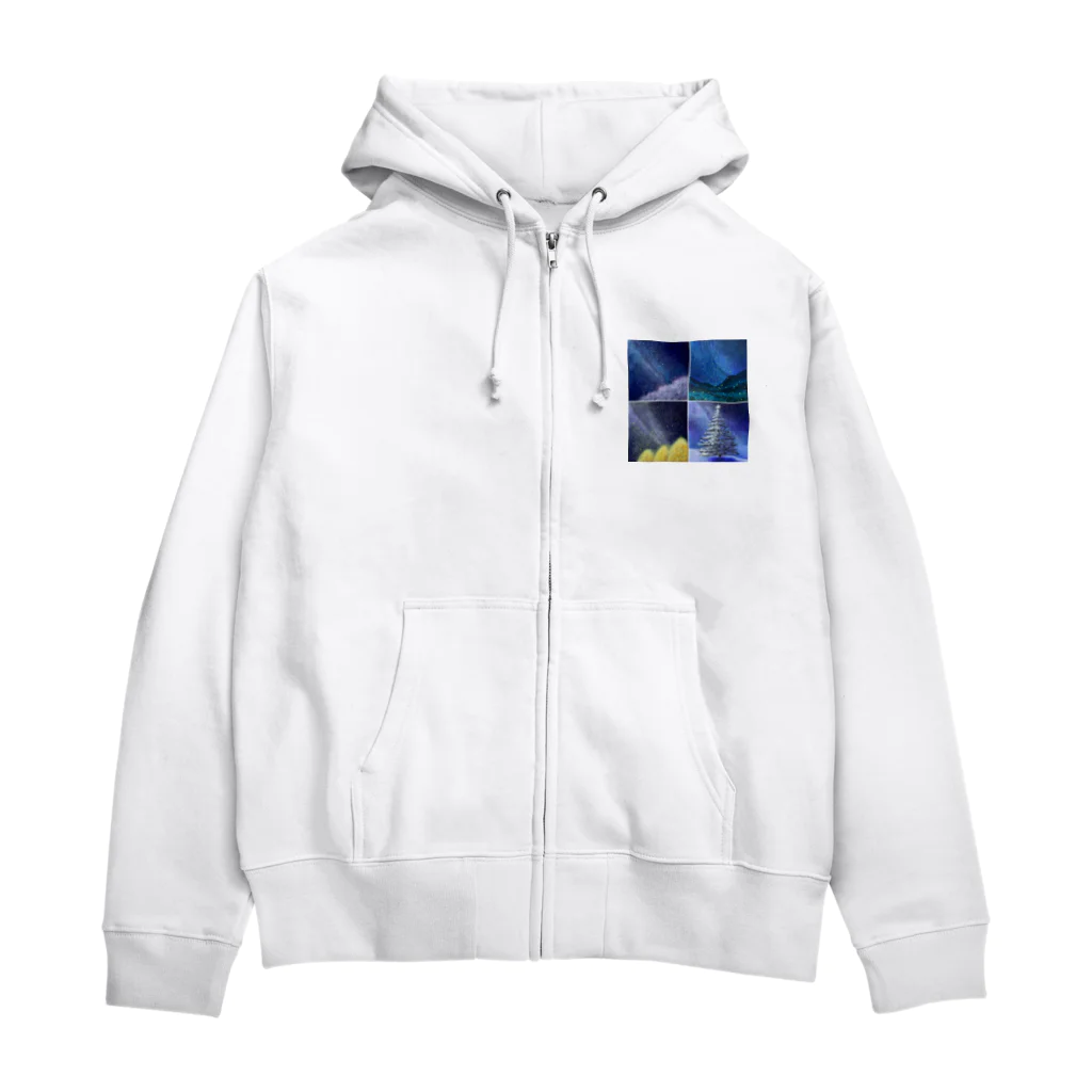 KEIKO's art factoryの「四季と星」の4部作 Zip Hoodie