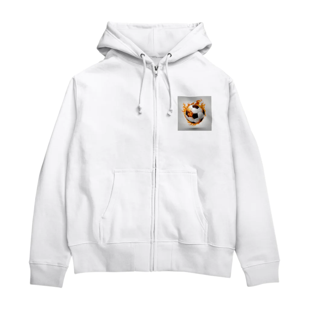 kukunisa23の熱い！灼熱のサッカーボール！ Zip Hoodie