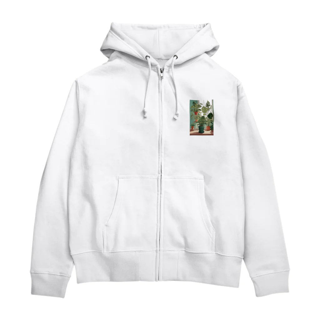 kamako-0608の観葉植物のイラスト Zip Hoodie