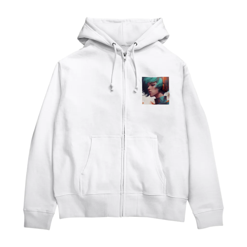 たてっぴのショップのボブカットのアイドル Zip Hoodie