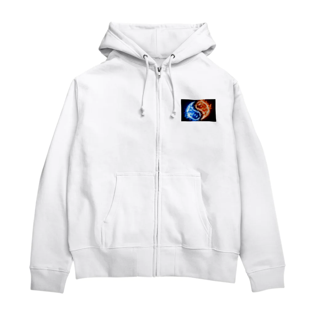 Superherooの氷と炎が追いかけあう Zip Hoodie