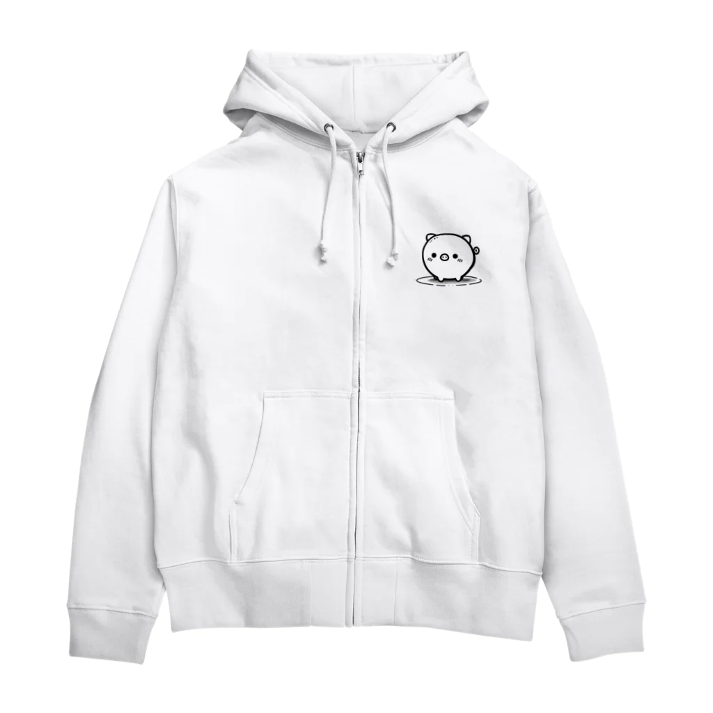 終わらない夢🌈のまんまる🐷ぶたちゃん😍 Zip Hoodie