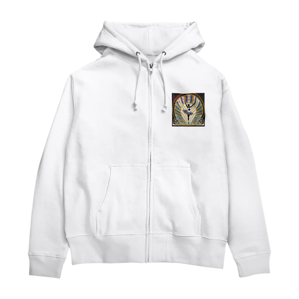 mana美術のバレリーナ Zip Hoodie