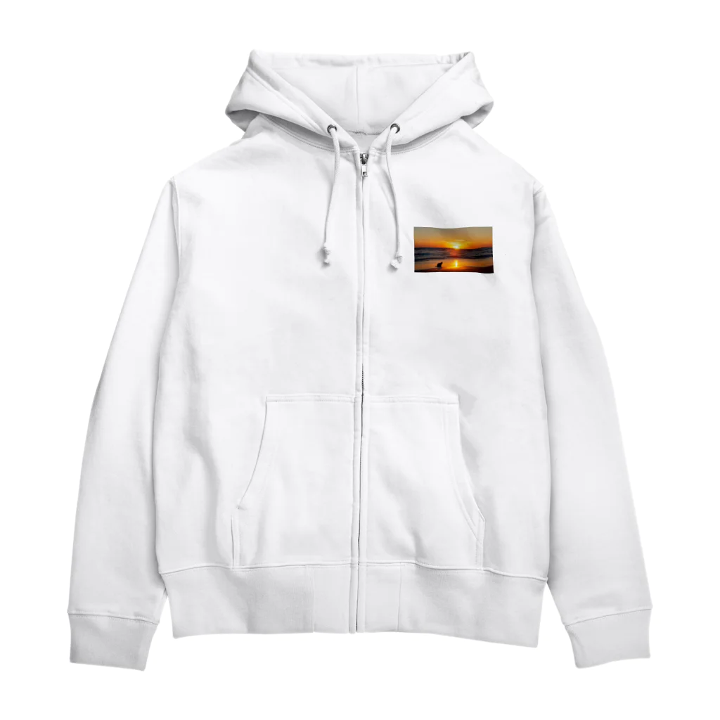 Indoor-yaの夕暮れの猫 Zip Hoodie