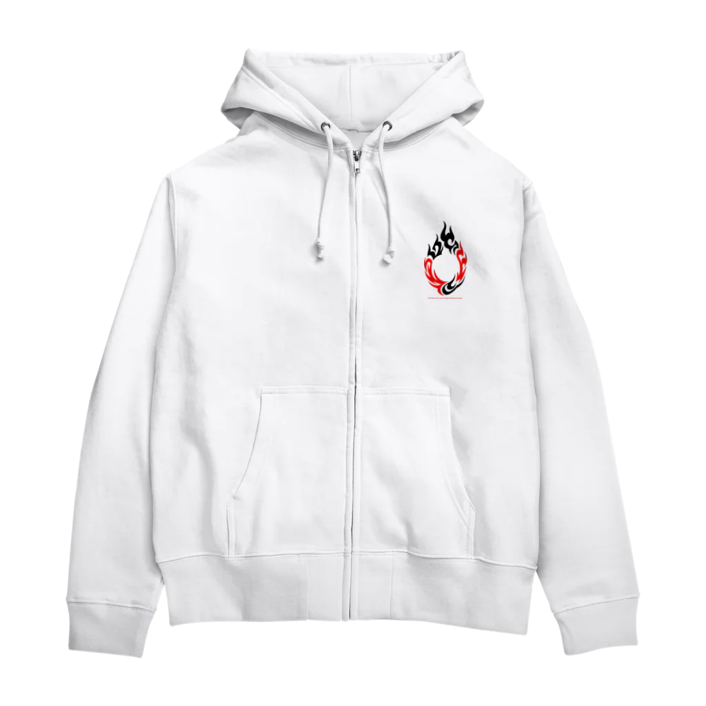 ファンシーTシャツ屋のクールなトライバル炎のタトゥーデザイン Zip Hoodie