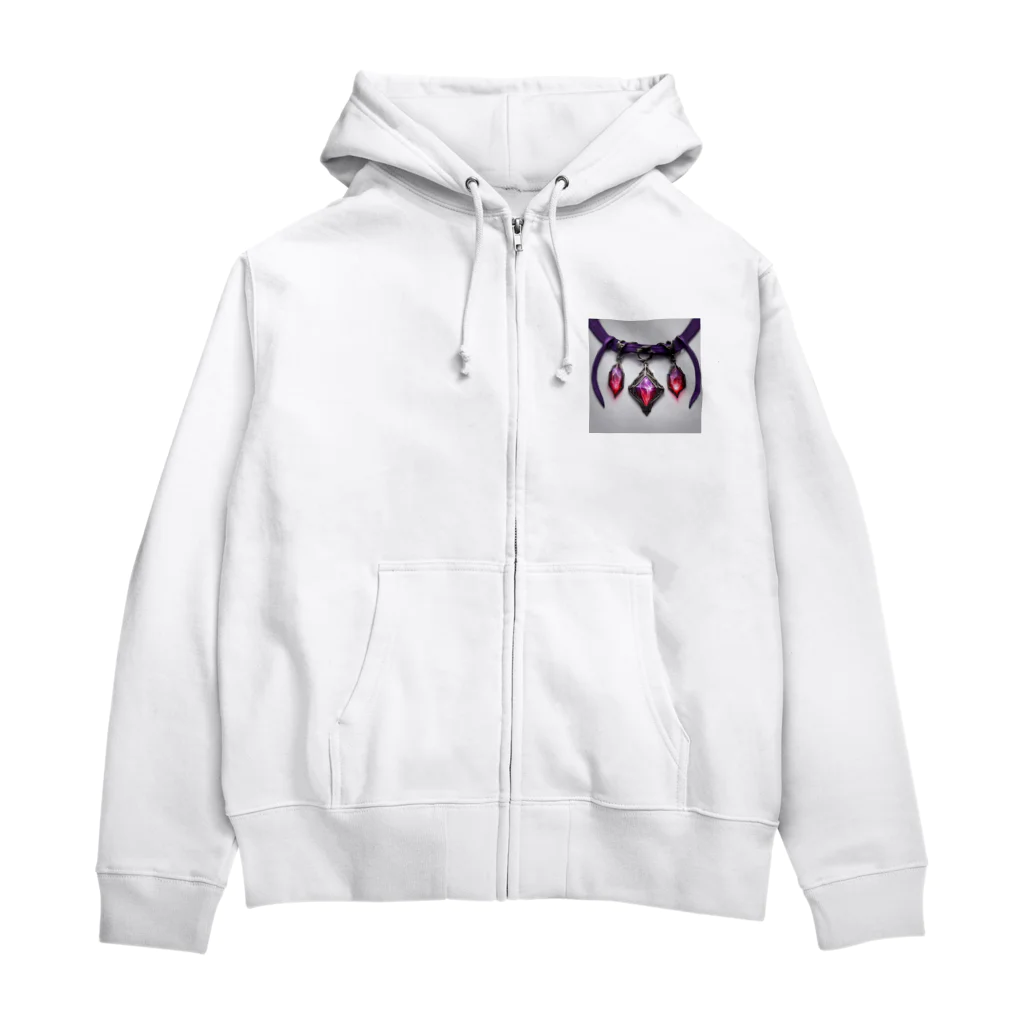 Hypno_menの洗脳の首輪 Zip Hoodie