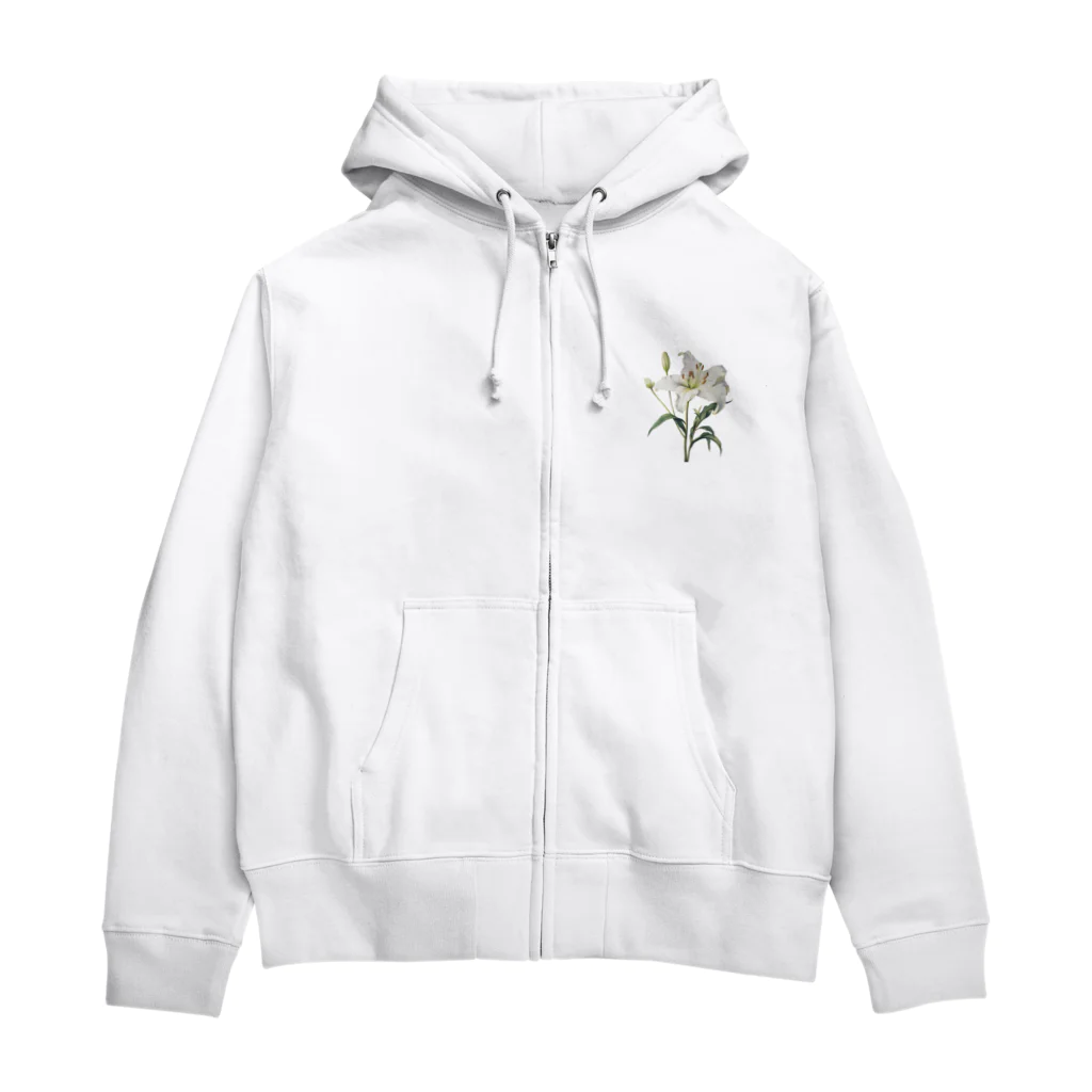 Q_kyuのアンティークリリー Zip Hoodie