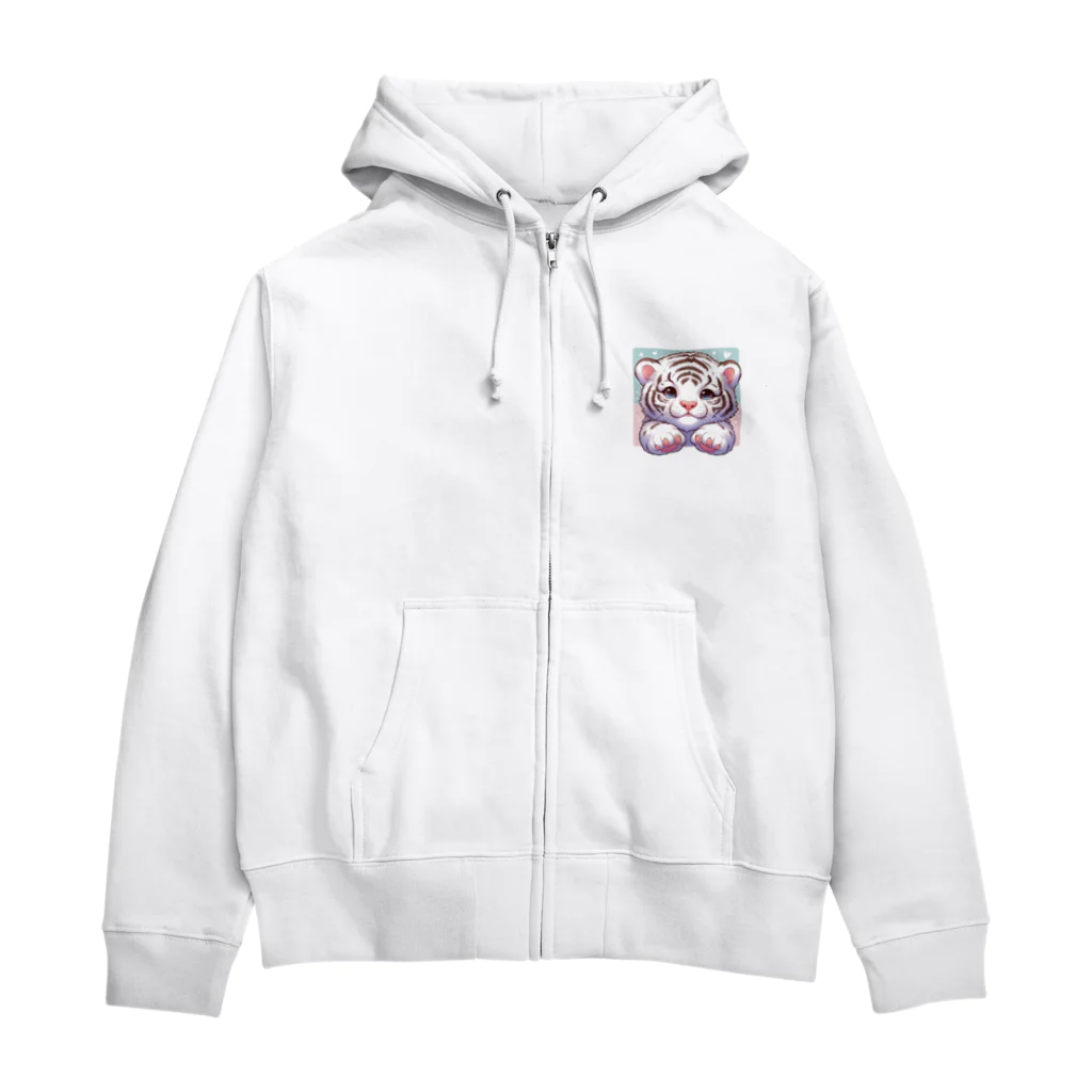 あにまるずのほわいとたいがー Zip Hoodie