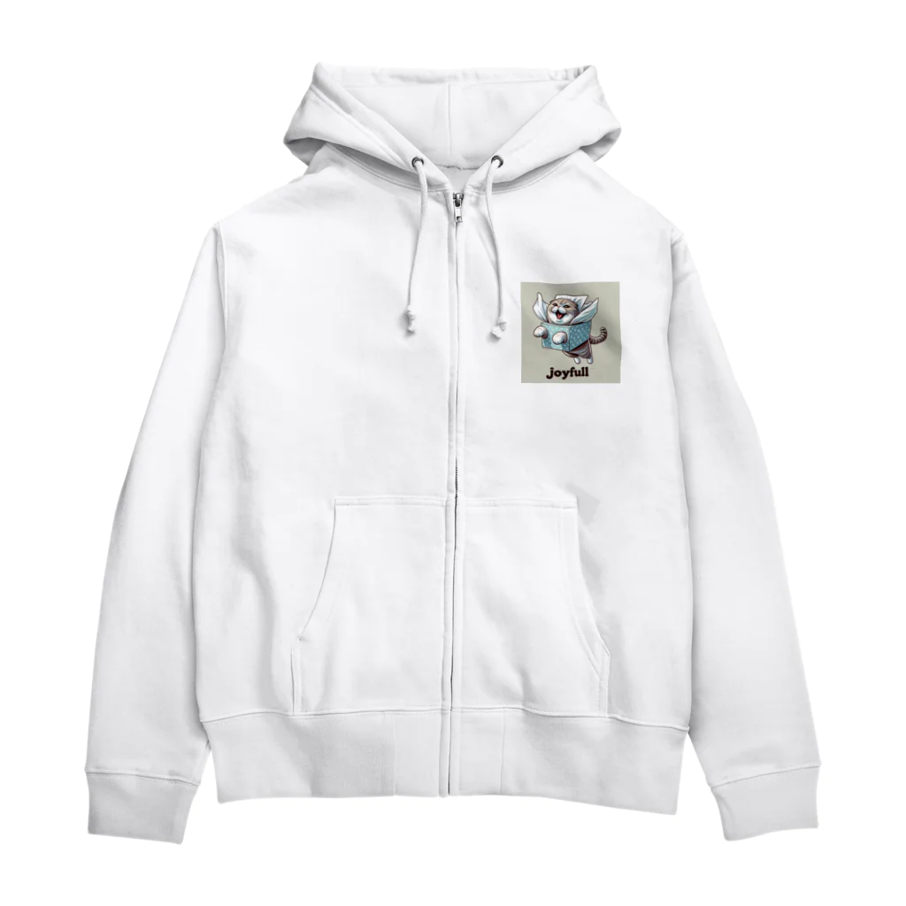 yankenekoの箱ティッシュフォールド Zip Hoodie