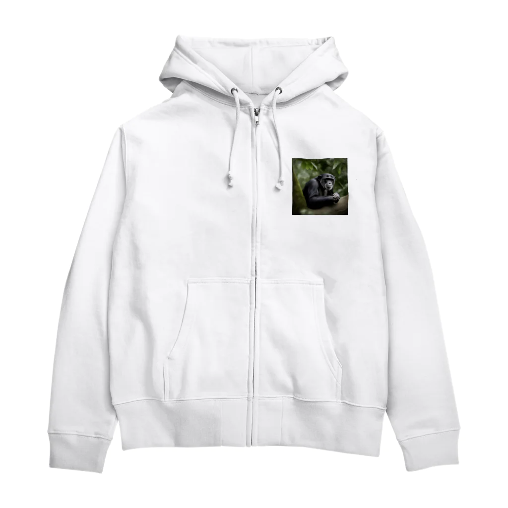 tomyちゃんの考える猿 Zip Hoodie