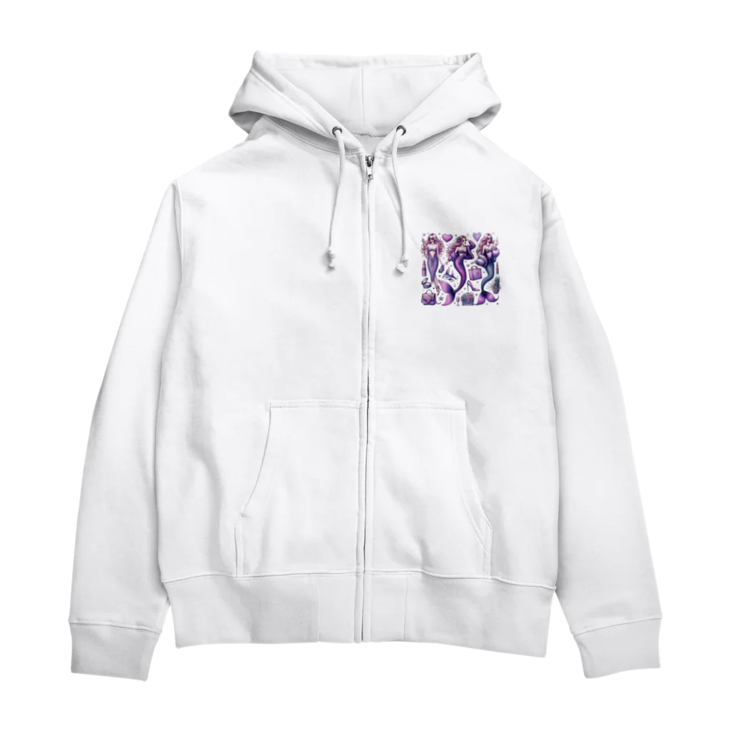 run-mermaidのセクシーマーメイド Zip Hoodie