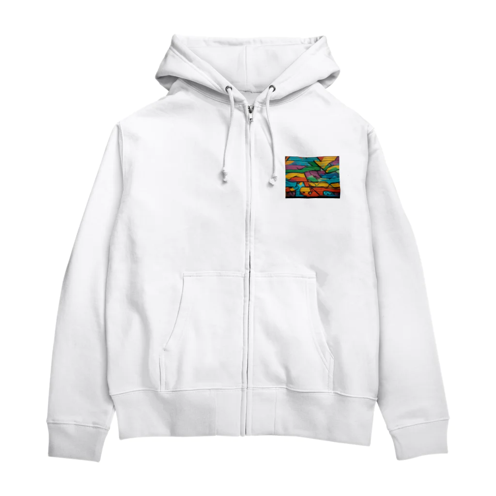 テフラんずのサイケデリックアート Zip Hoodie