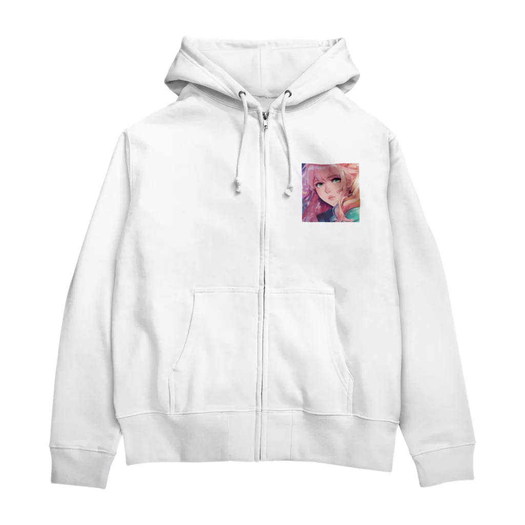 Kyon_IllustItemShopのアーティストのアンニュイ美人 Zip Hoodie